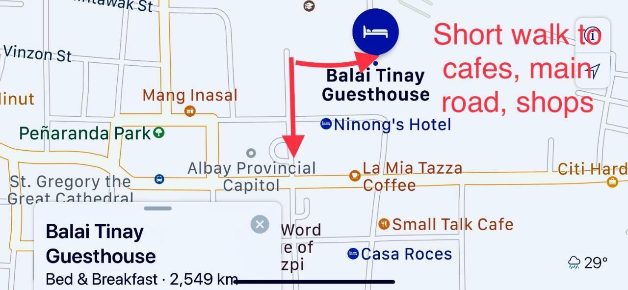 Balai Tinay Guesthouse Legazpi Eksteriør bilde